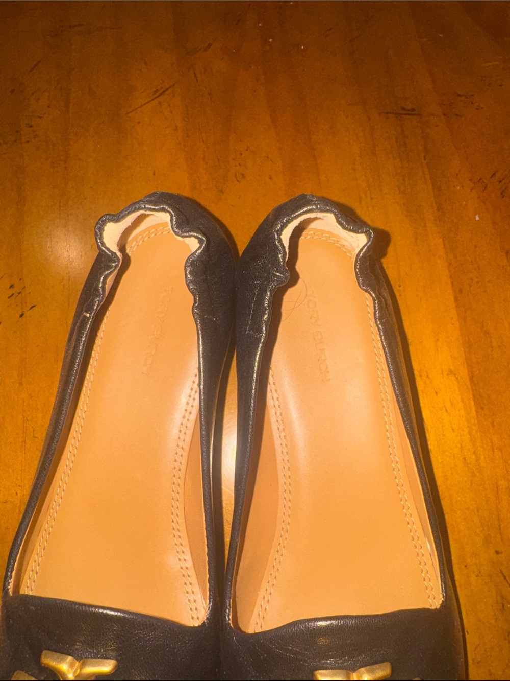 NWT Tory Burch Black Eleanor Loafer - Leather Logo - Picture 3 of 7